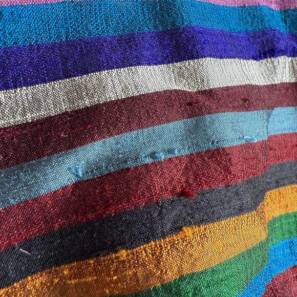 Maggy London Blazer Jacket Womens 8 Striped Silk Vintage Retro 80s Art To Wear - Picture 7 of 11